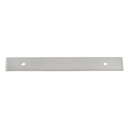 Gliderite Hardware 7-1/4 in. Satin Nickel Squared Back Plate 5-1/16 in. Center to Center - 7342-128-SN 7342-128-SN-1